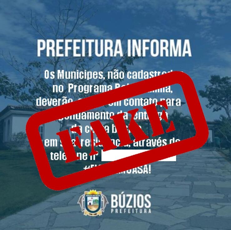 Prefeitura de Búzios afirma que informe que está circulando nas mídias sociais é FAKE NEWS