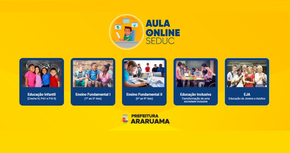 Prefeitura de Araruama lança site com aulas on-line para alunos da rede municipal de ensino