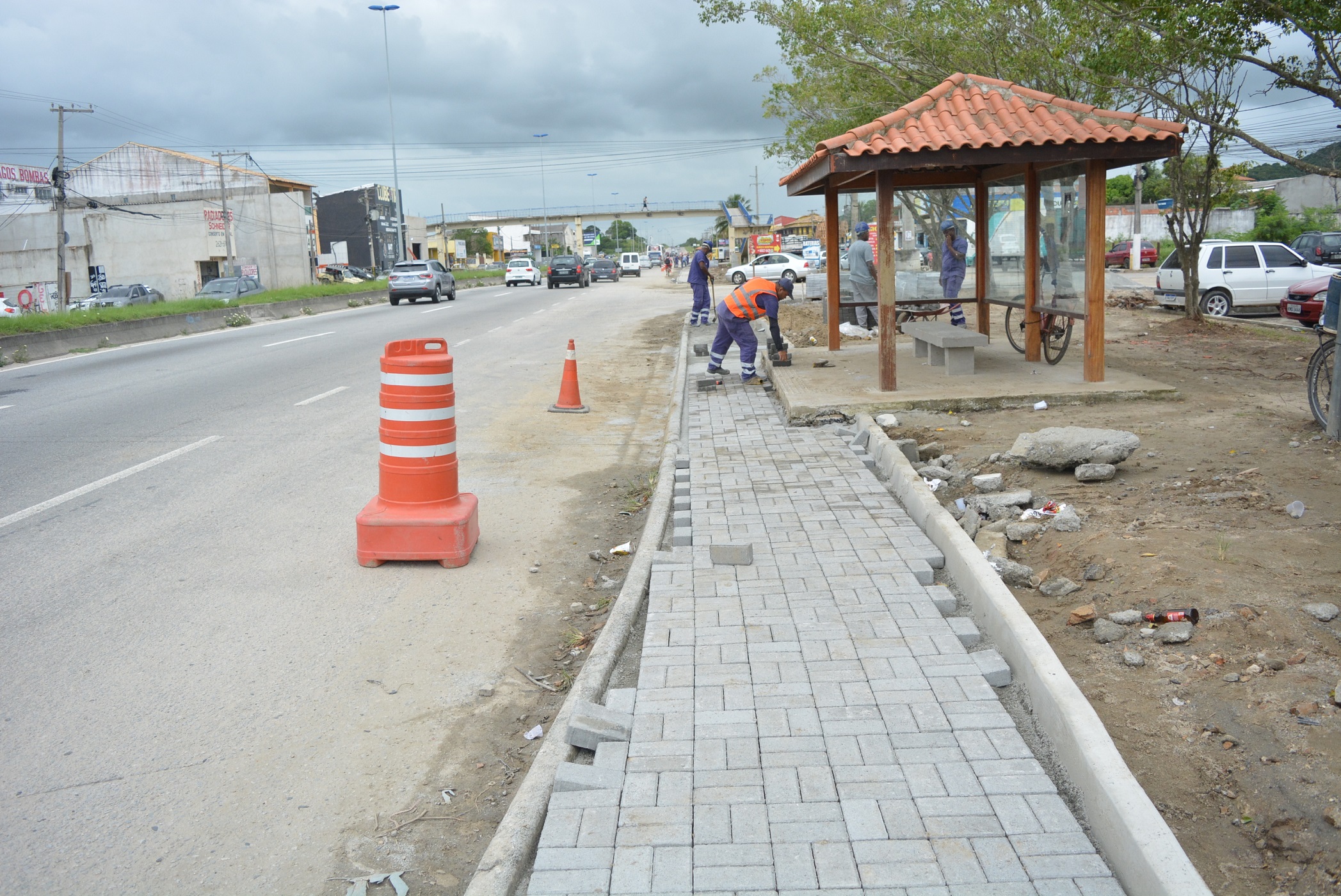 Obras na entrada do Campo Redondo avançam em São Pedro da Aldeia