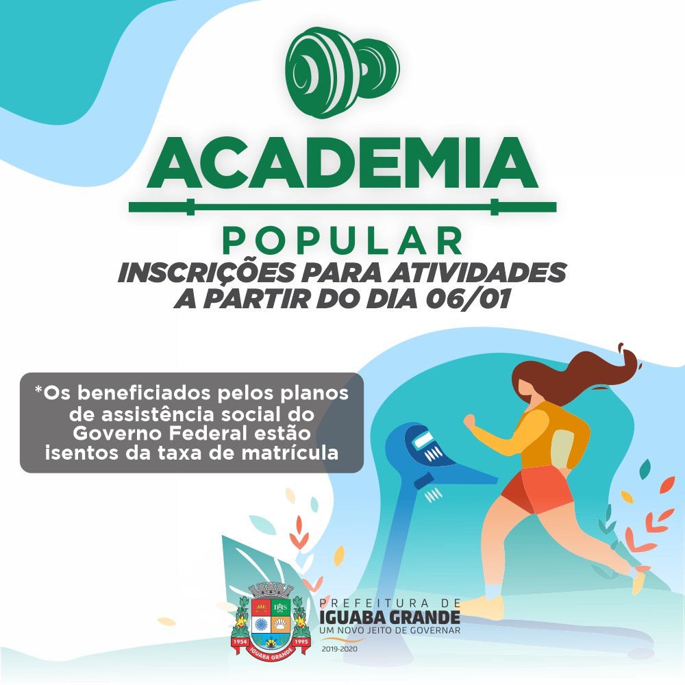 Academia Popular de Iguaba Grande abre inscrições nessa quarta (06)