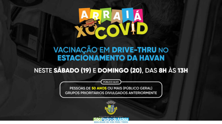 São Pedro da Aldeia promove mutirão de vacinação drive-thru contra a Covid-19 neste fim de semana