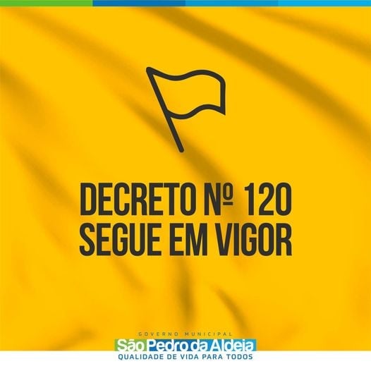 Covid-19: Prefeitura de São Pedro da Aldeia segue com bandeira amarela com estabilidade dos índices da doença