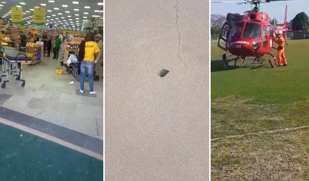 Cliente é baleado no rosto em assalto a supermercado em Saquarema; funcionária e bandido também ficam feridos