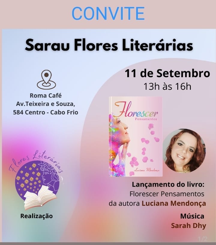 Escritora Luciana Mendonça lança livro "Florescer Pensamentos"