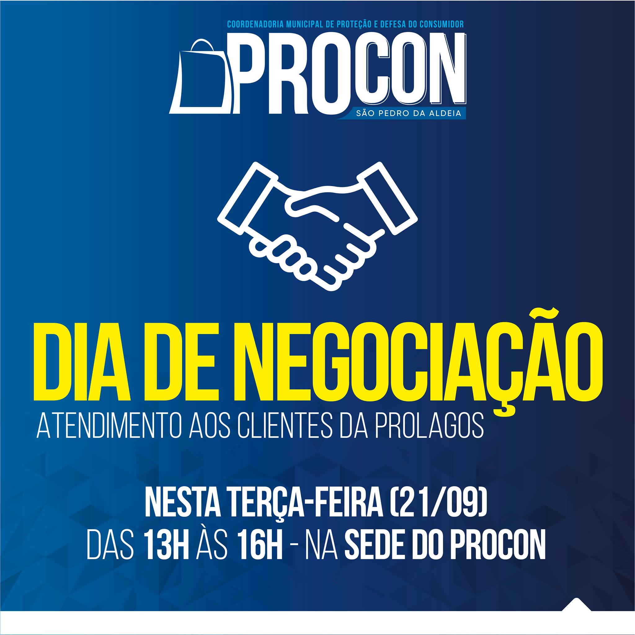 Parceria entre Procon e Prolagos promove tarde de atendimento ao consumidor nesta terça-feira (21) em São Pedro da Aldeia
