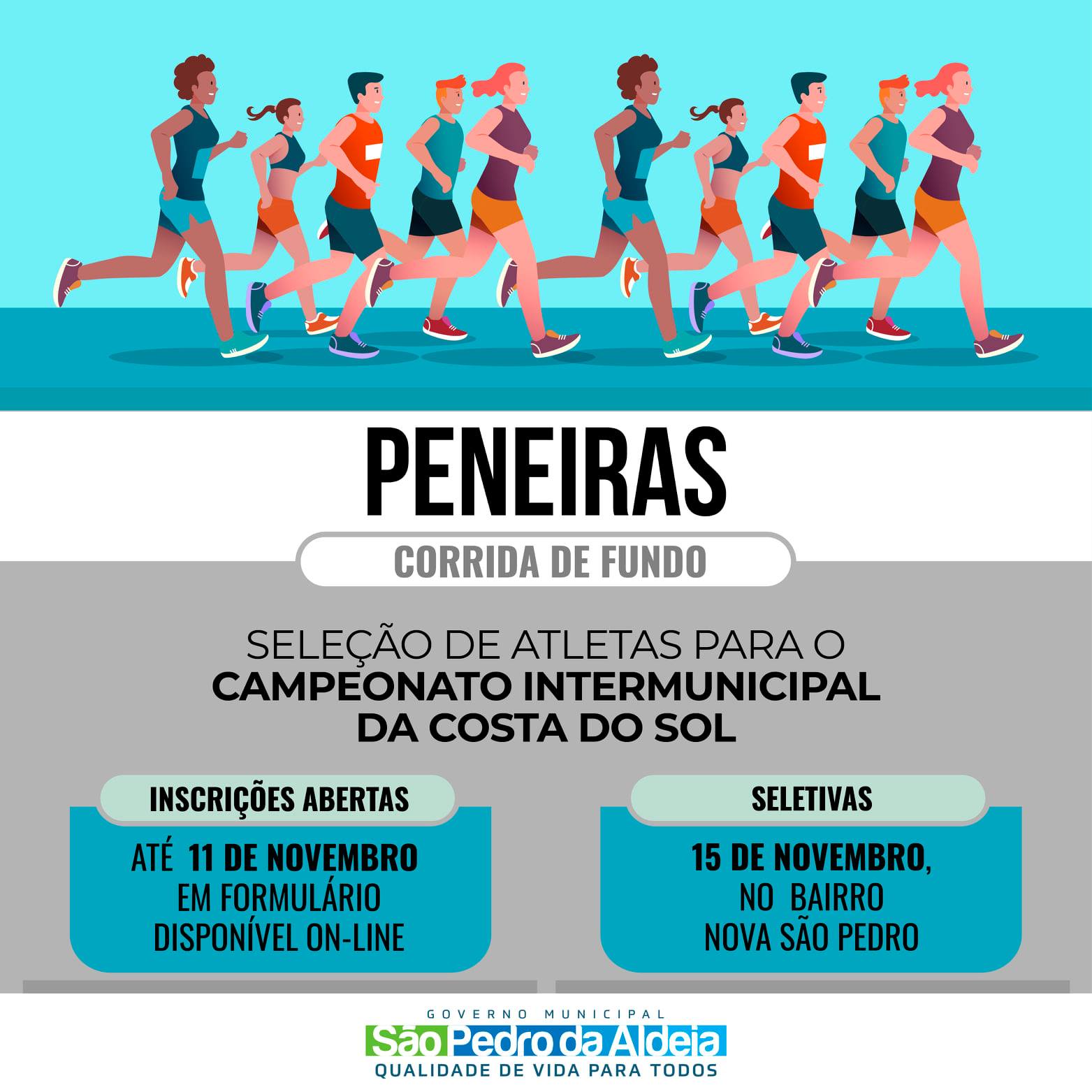 Inscrições da peneira para equipe de corrida encerram nesta quinta-feira (11) em São Pedro da Aldeia