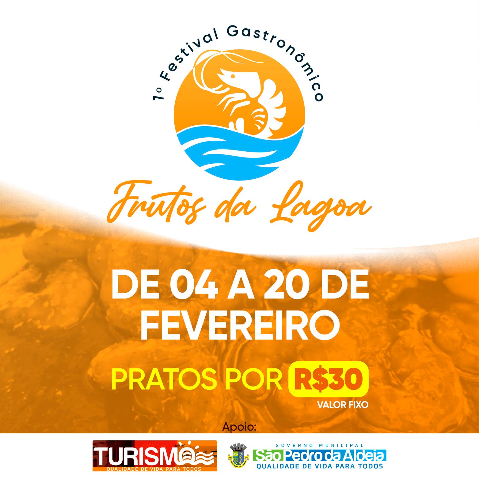 São Pedro da Aldeia terá festival gastronômico entre os dias 04 e 20 de fevereiro
