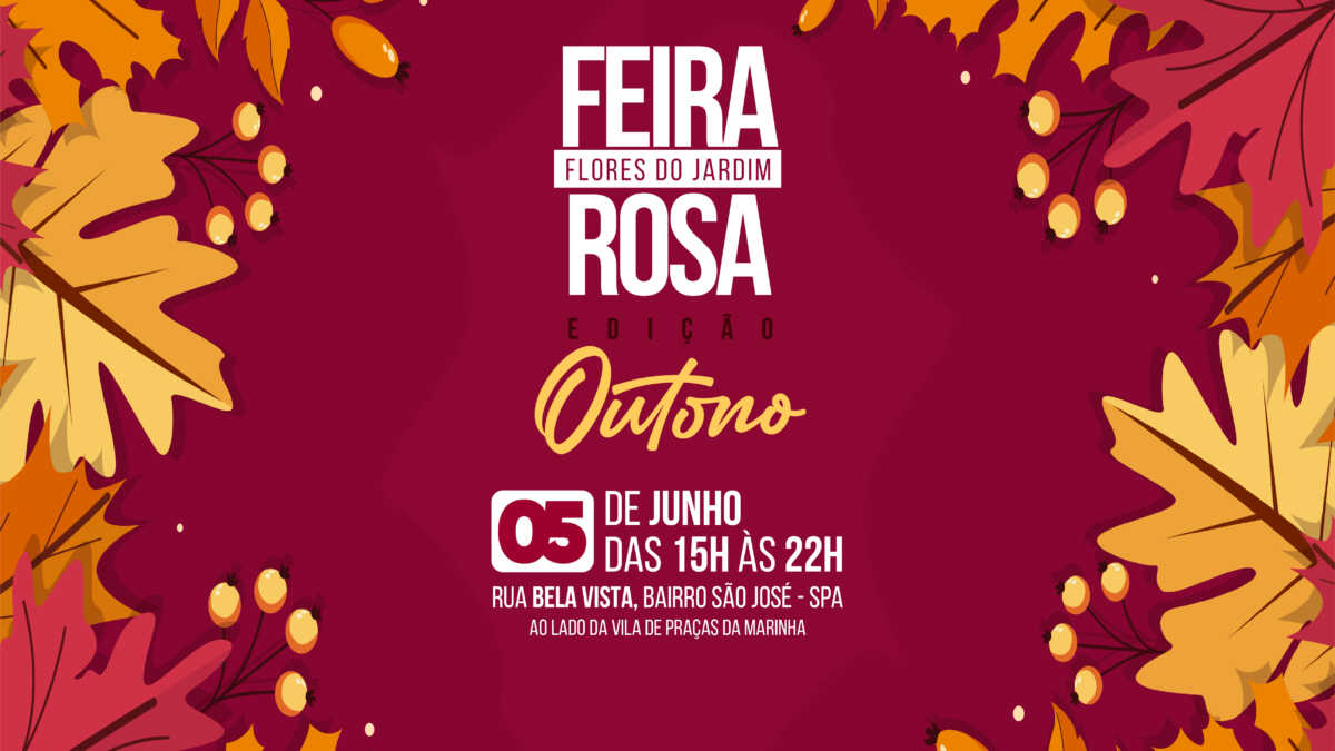Feira livre Flores do Jardim Rosa terá edição de outono em São Pedro da Aldeia