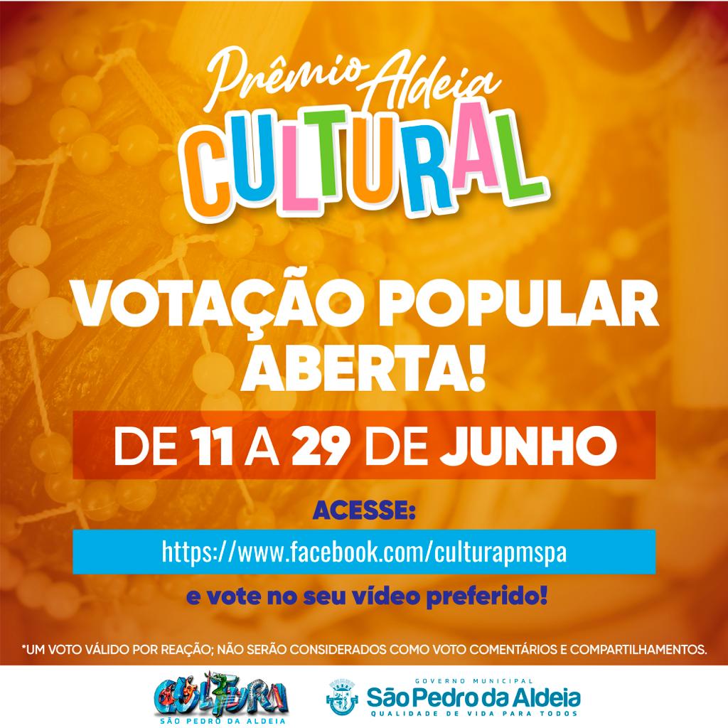 Secretaria de Cultura abre votação popular para vídeos do Prêmio Aldeia Cultural