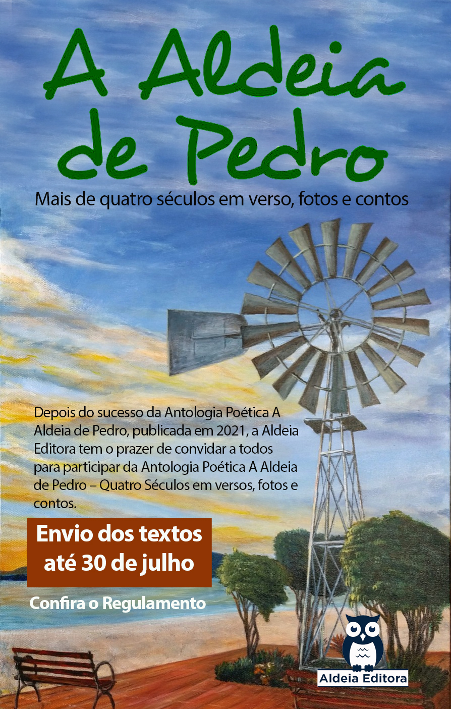 Aldeia Editora prorroga edital do “Aldeia de Pedro – Mais de quatro séculos em verso, fotos e contos”