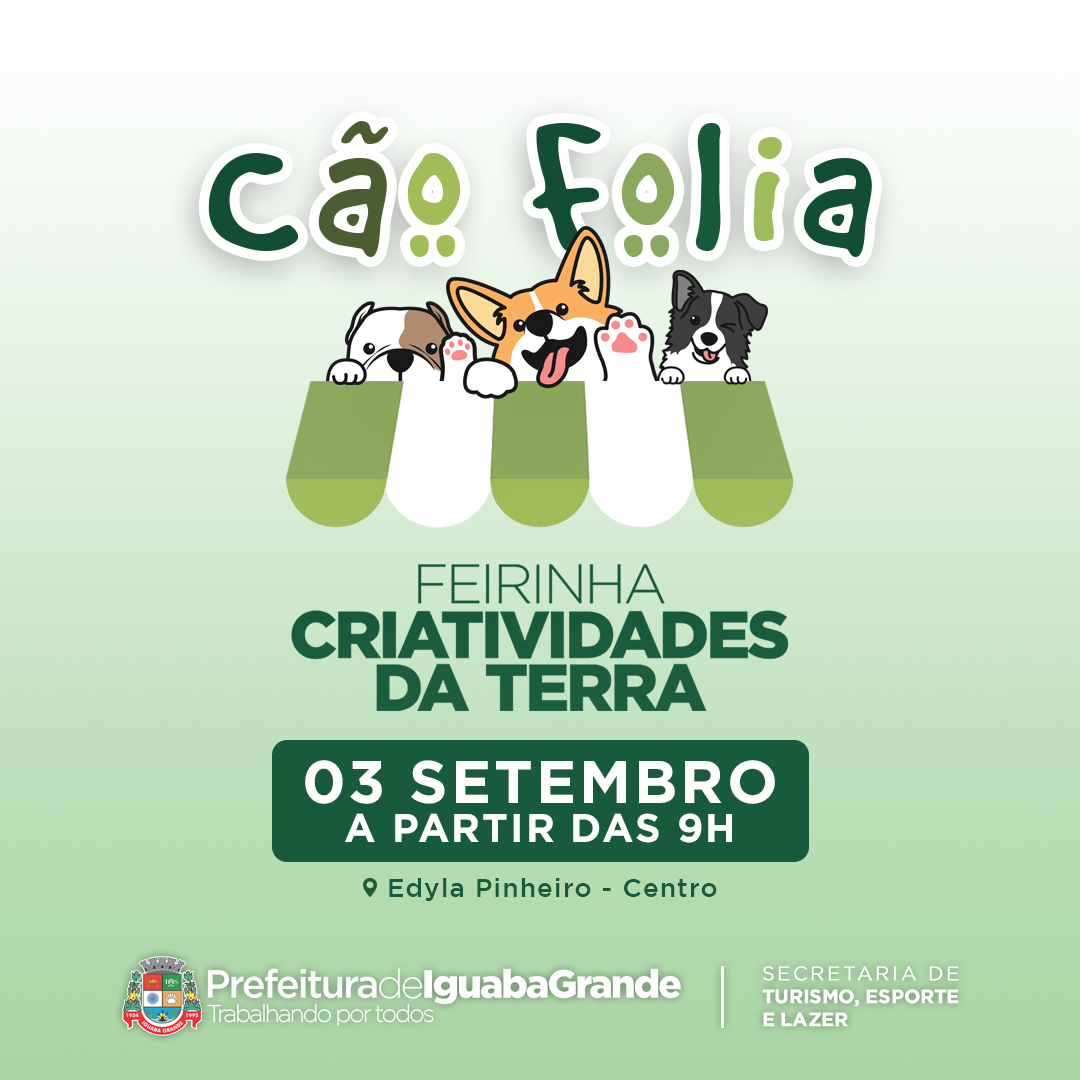 A edição do mês de setembro vai ter o tema ‘Cãofolia’, com serviços e atividades para animais domésticos e um desfile de cães.