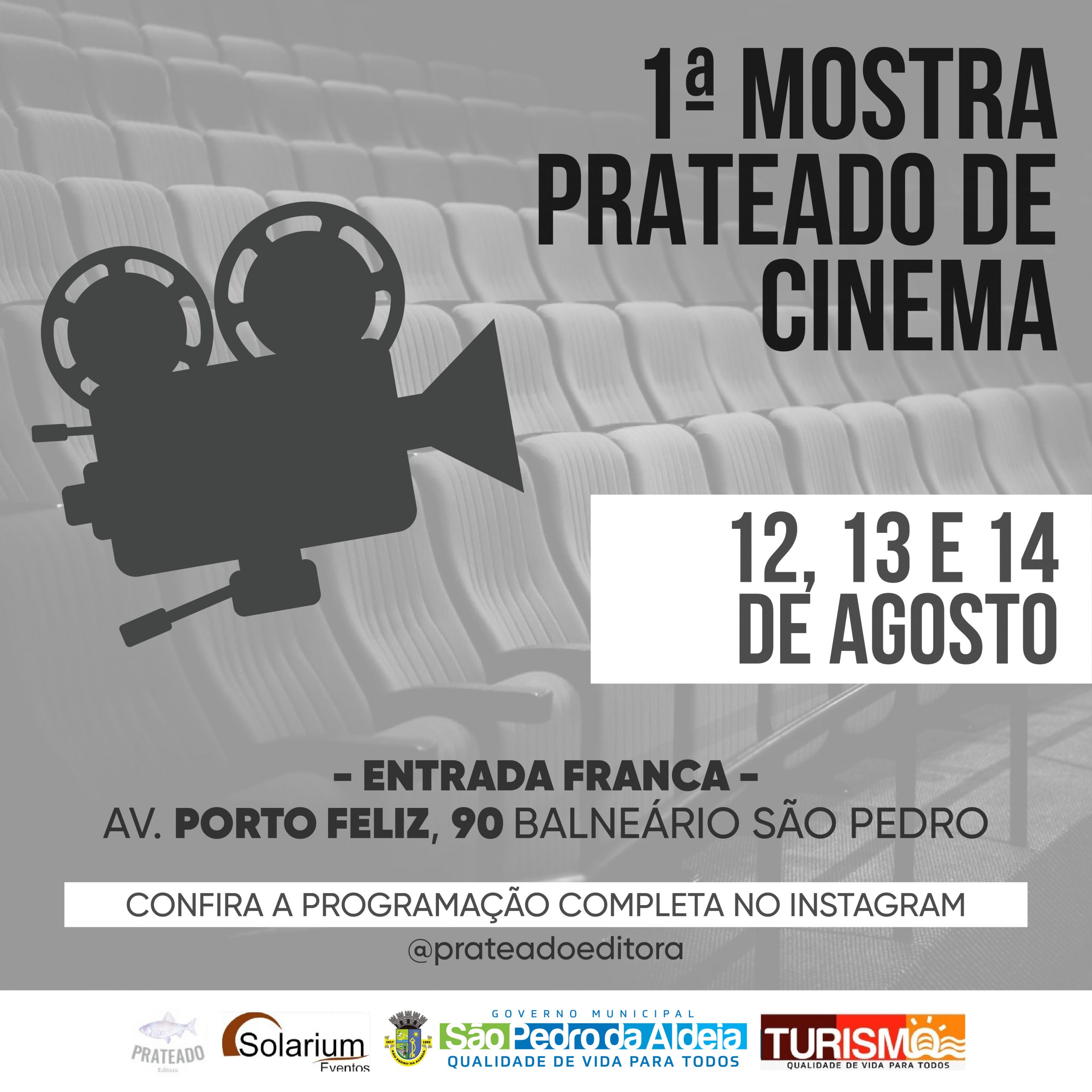 São Pedro da Aldeia recebe mostra de cinema nos dias 12, 13 e 14 de agosto