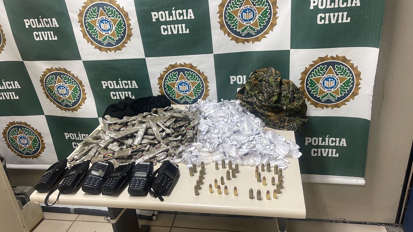 apreensão de drogas e munições em Iguaba Grande
