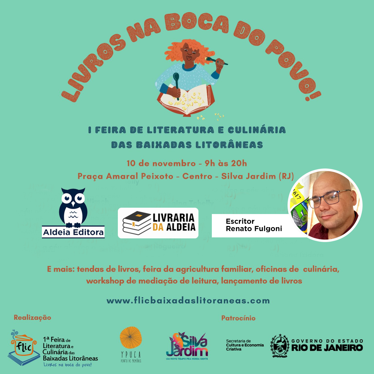 Escritor de São Pedro da Aldeia Participa da I Feira de Literatura e Culinária das Baixadas Litorâneas em Silva Jardim